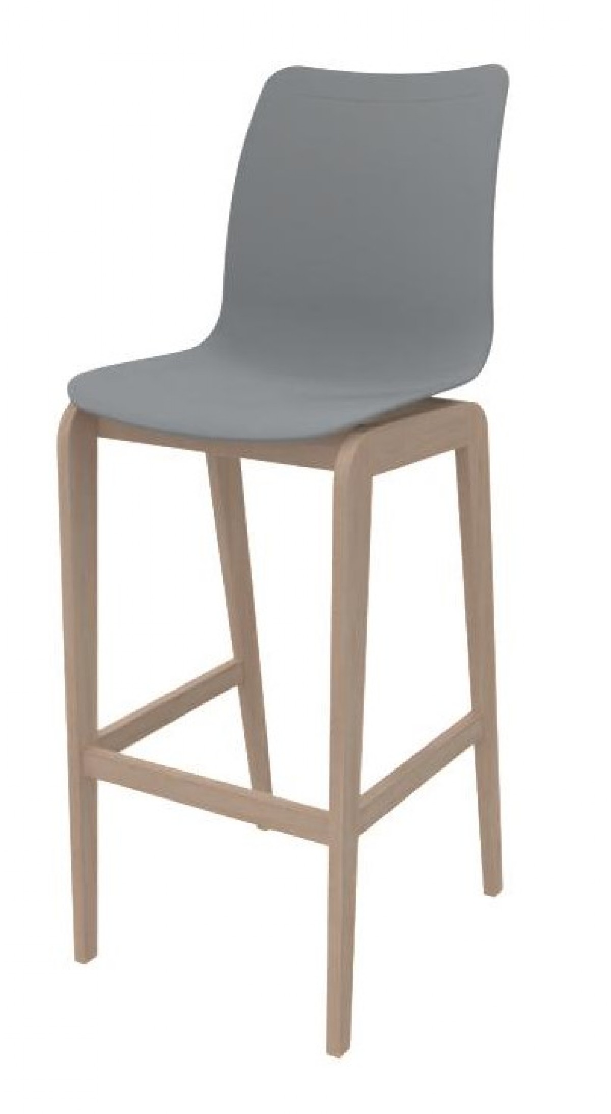 Tabouret haut Adell coque résine de synthèse 